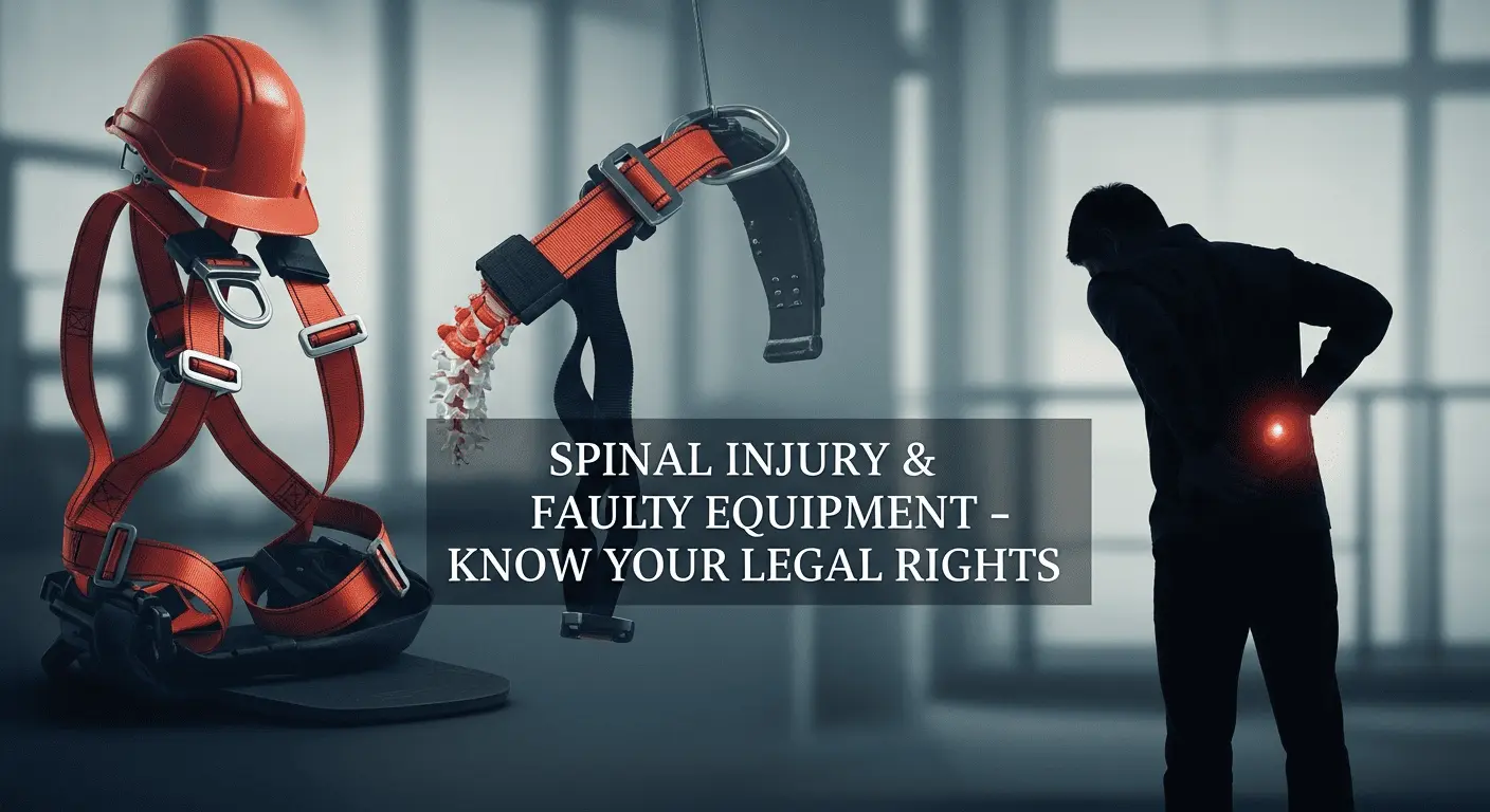 Legal help for spinal injury caused by defective safety equipment