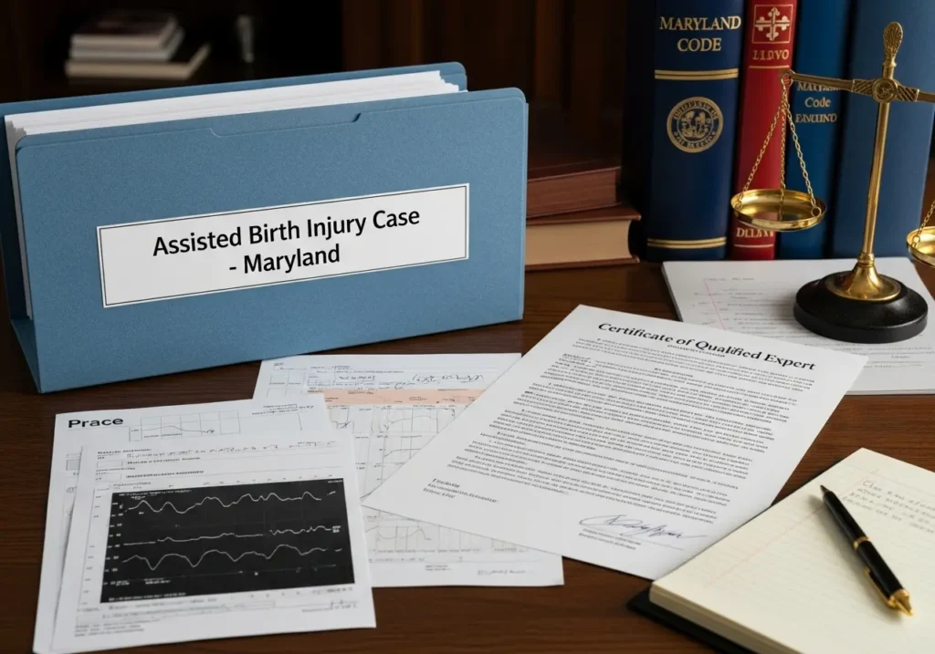 Legal review of an assisted birth injury case in Maryland