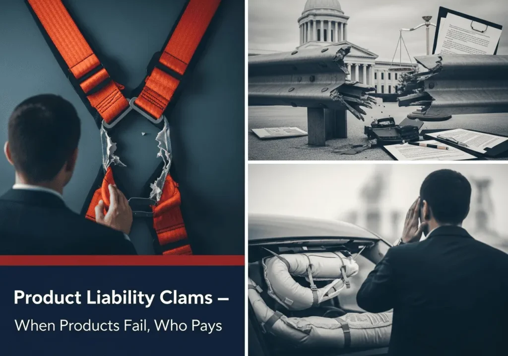 Product liability claims for injuries caused by defective equipment